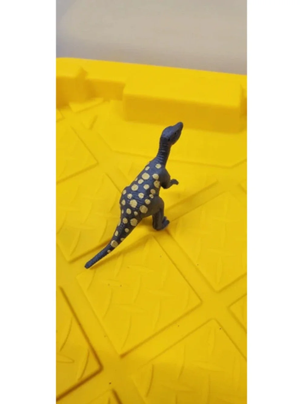 Vintage Plastic Dinosaur Toy Figure Dotted Pattern Collectible
